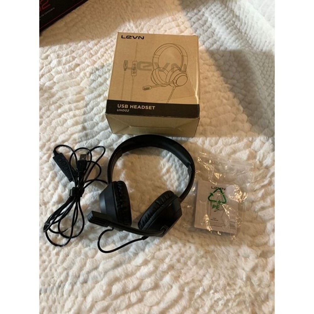 LEVN Headset with Mic, USB Headset with Microphone, Noise Cancelling